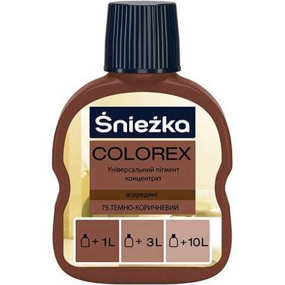 Барвник Sniezka Colorex, 100мл, 075 - темно-коричневий 000005773 фото