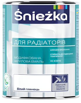 Емаль акрилова для радіаторів Sniezka 0,75л 000007889 фото