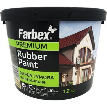 Фарба гумова Farbex 12 кг, зелена 000013882 фото