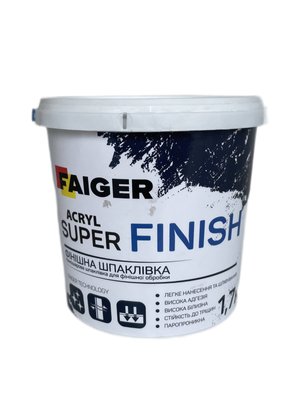 Шпаклівка фінішна FAIGER ACRYL SUPER FINISH 1.7 кг 000013913 фото