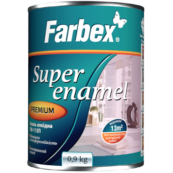 Емаль алкідна FARBEX ПФ-266 0,9 кг, жовто-коричнева 000007078 фото