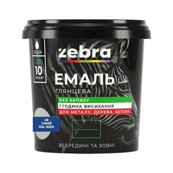 Емаль ZEBRA 0,25 кг, 48 синя 000020078 фото