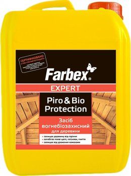 Засіб вогнебіозахисний для деревини, 5л. ТМ Farbex 000012131 фото