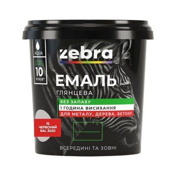 Емаль ZEBRA 0,25 кг, 75 червона 000020082 фото
