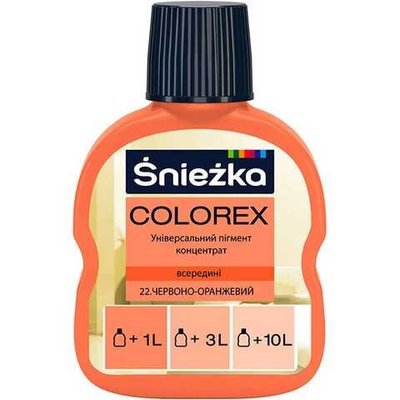 Барвник Sniezka Colorex, 100мл, 022 - червоно-помаранчевий 000005430 фото